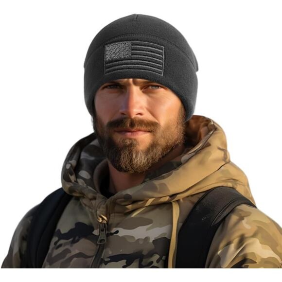 Fleece Watch Cap, Multi-Season Army Military Tactical Beanie, Winter Warm Beanie - Picture 2 of 6
